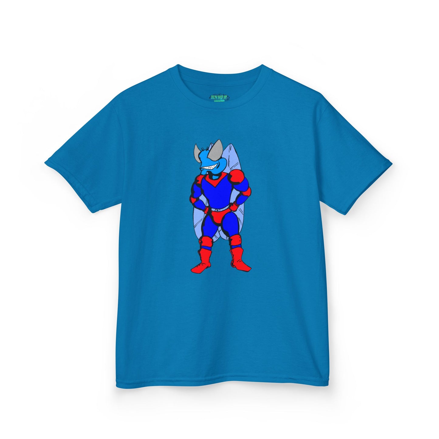 Astro-Fly Kids Superhero T-Shirt — Cute Red & Blue Winged Hero Tee for Boys & Girls