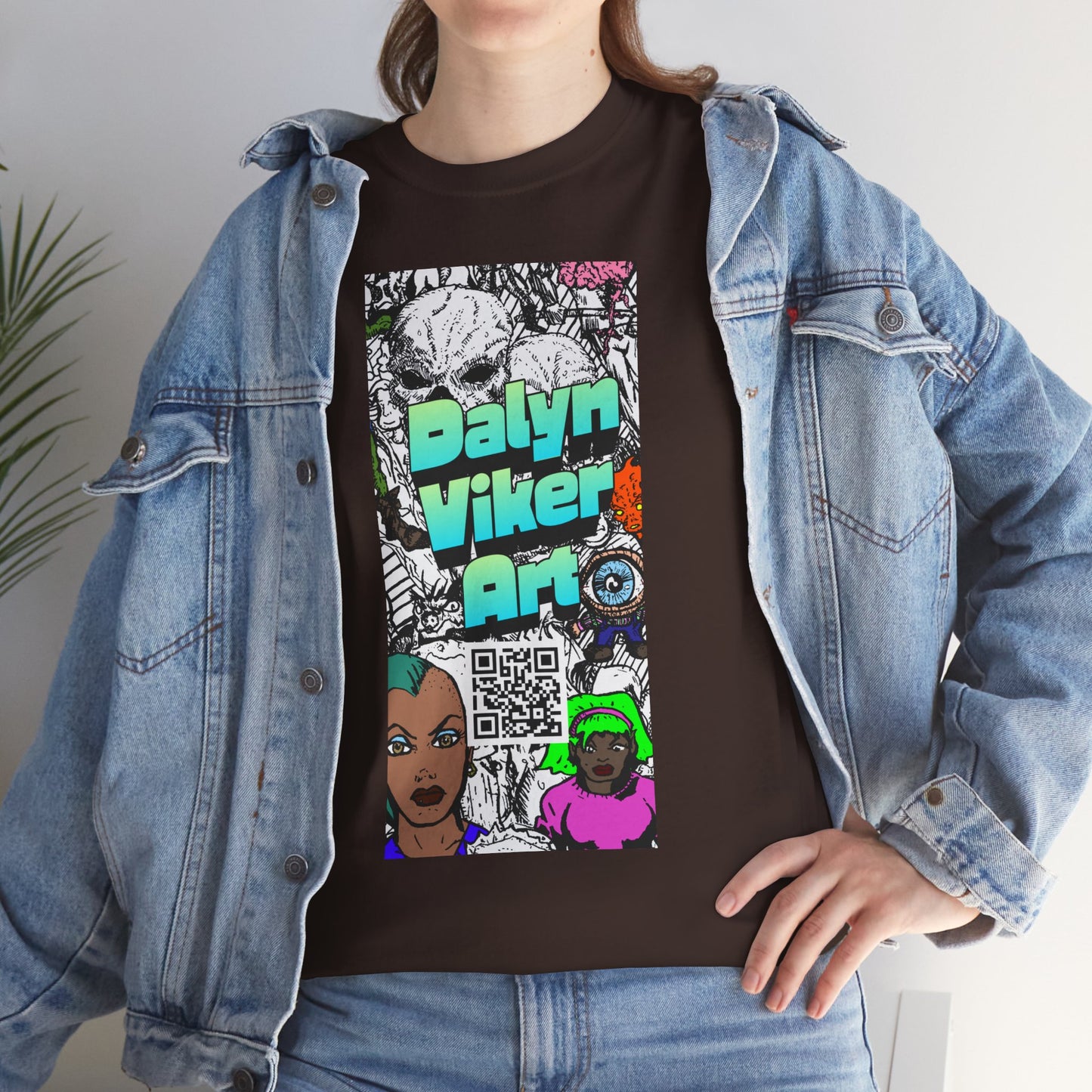 Graphic Art T-Shirt — "Dalyn Viker Art" Vertical Collage Tee