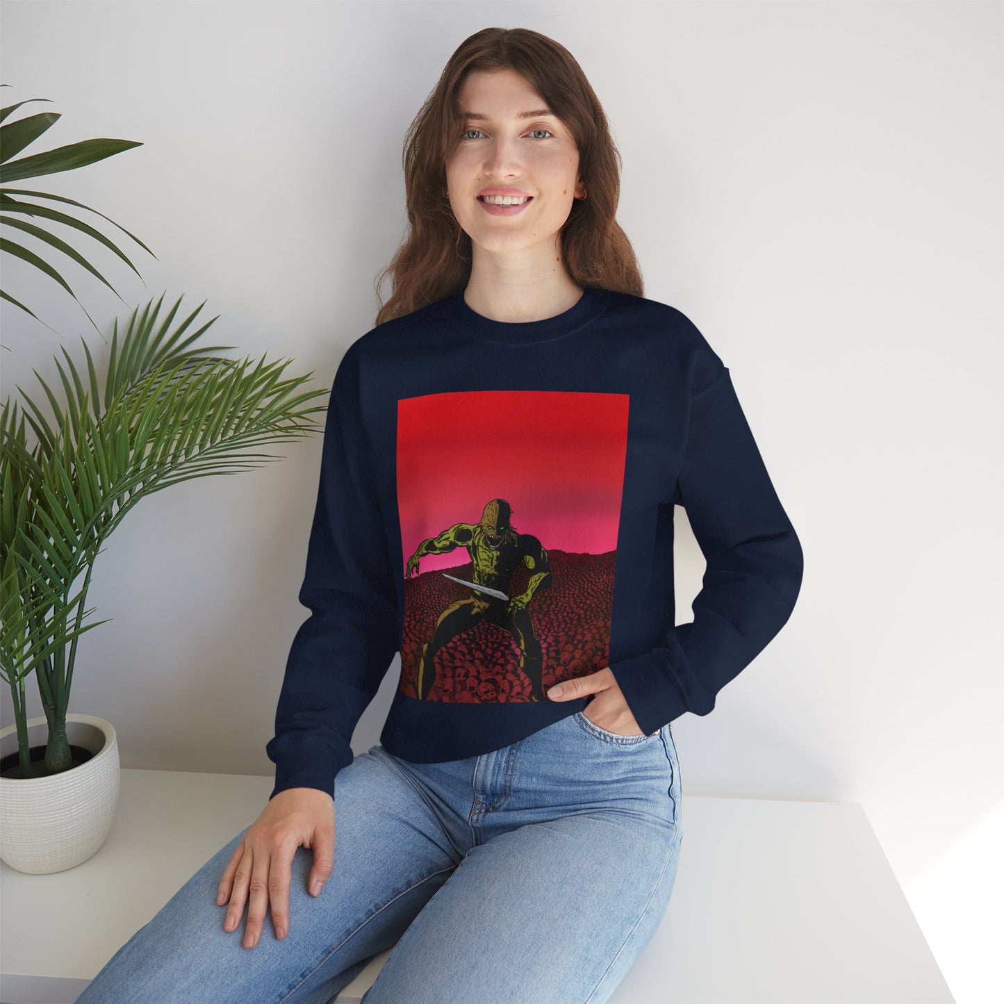 Retro Skull Master Graphic Unisex Crewneck Sweatshirt