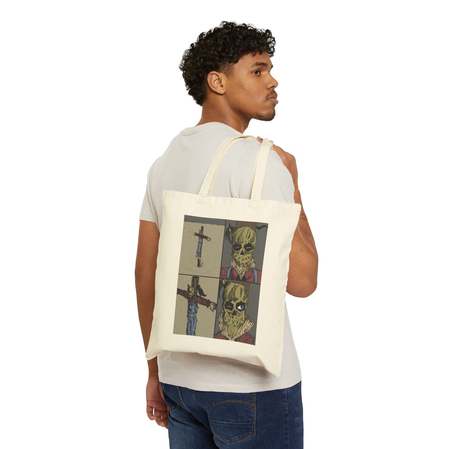 Scarecrow Awakening Cotton Canvas Tote Bag