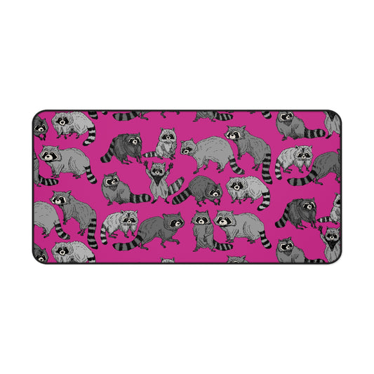 Whimsical Raccoon Desk Mat - Fun Office Accessory, Animal Lover Gift, Cute Home Decor, Personalized Work Space, Unique Teacher Gift