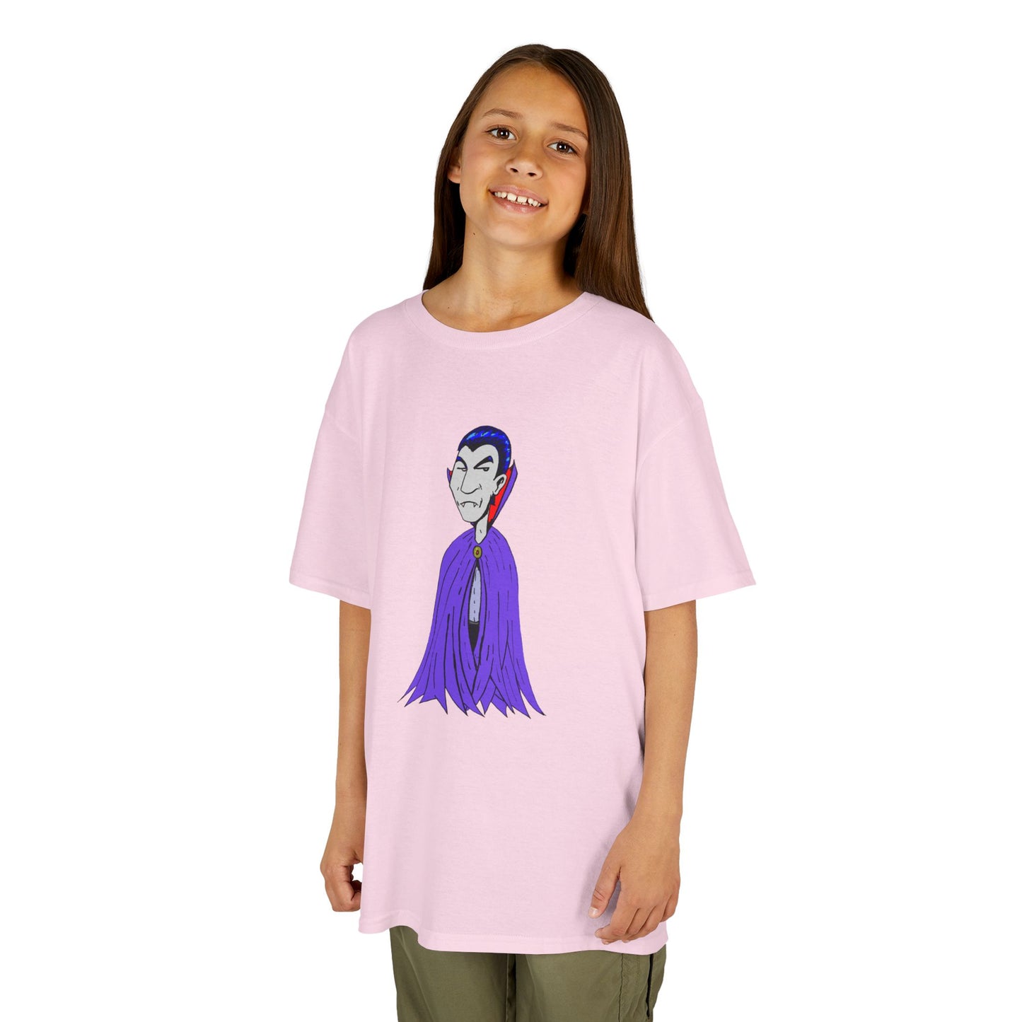 Kids Vampire T-Shirt — Cute Purple Dracula Tee for Halloween