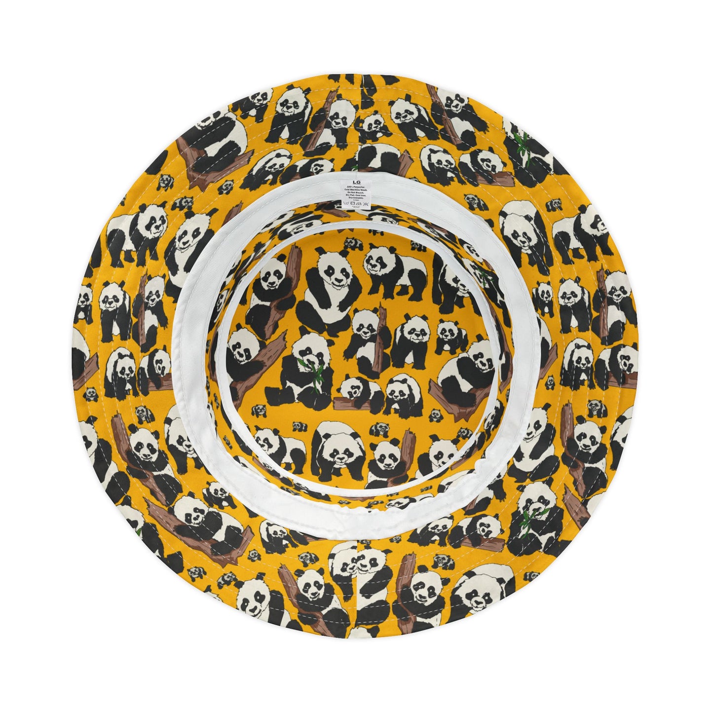 Panda Print Bucket Hat, Cool Summer Accessory, Trendy Gift for Animal Lovers, Perfect for Festivals, Beach, Casual Wear