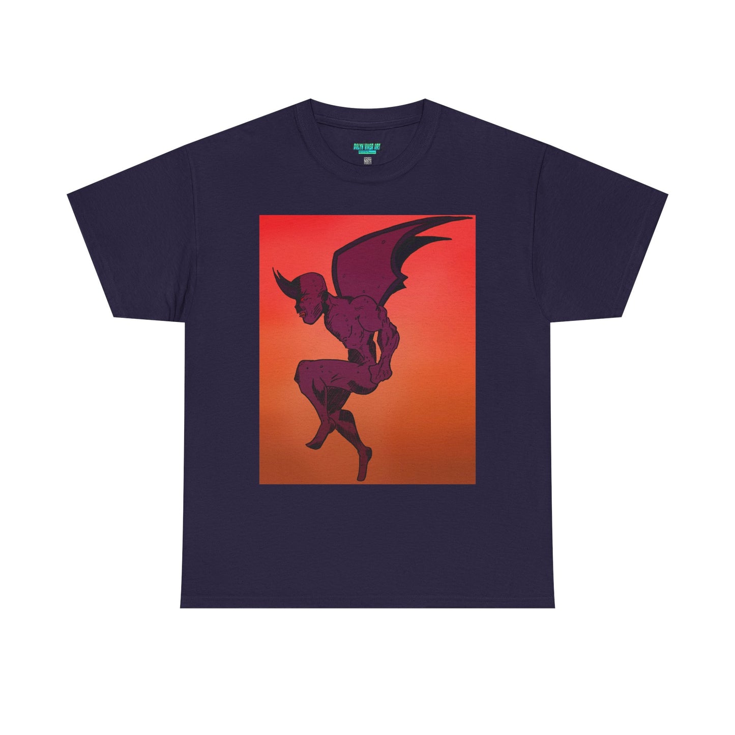 Unisex Heavy Cotton Tee - Vibrant Demon Art Design