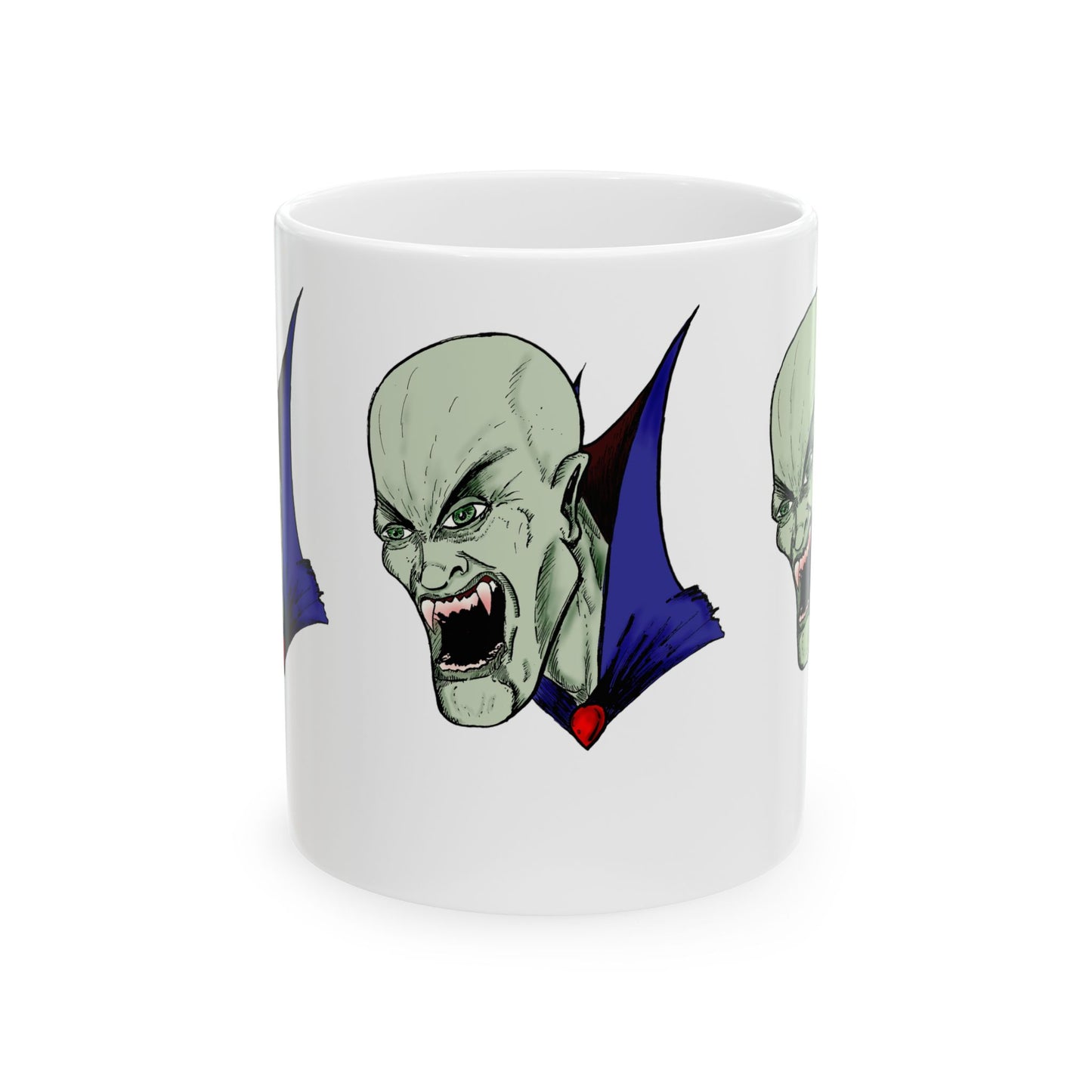 Bloodsucking Vampire Ceramic Mug, (11oz)