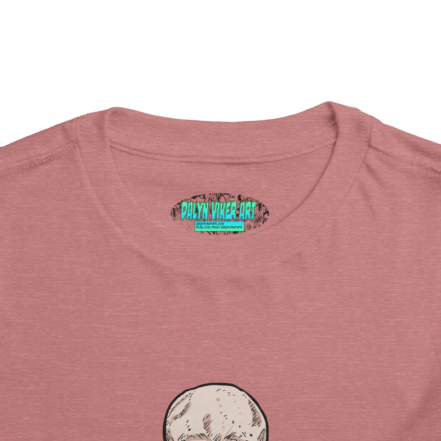 Toddler Tee — Skull with Red & Blue Electric Guitars Rock Shirt