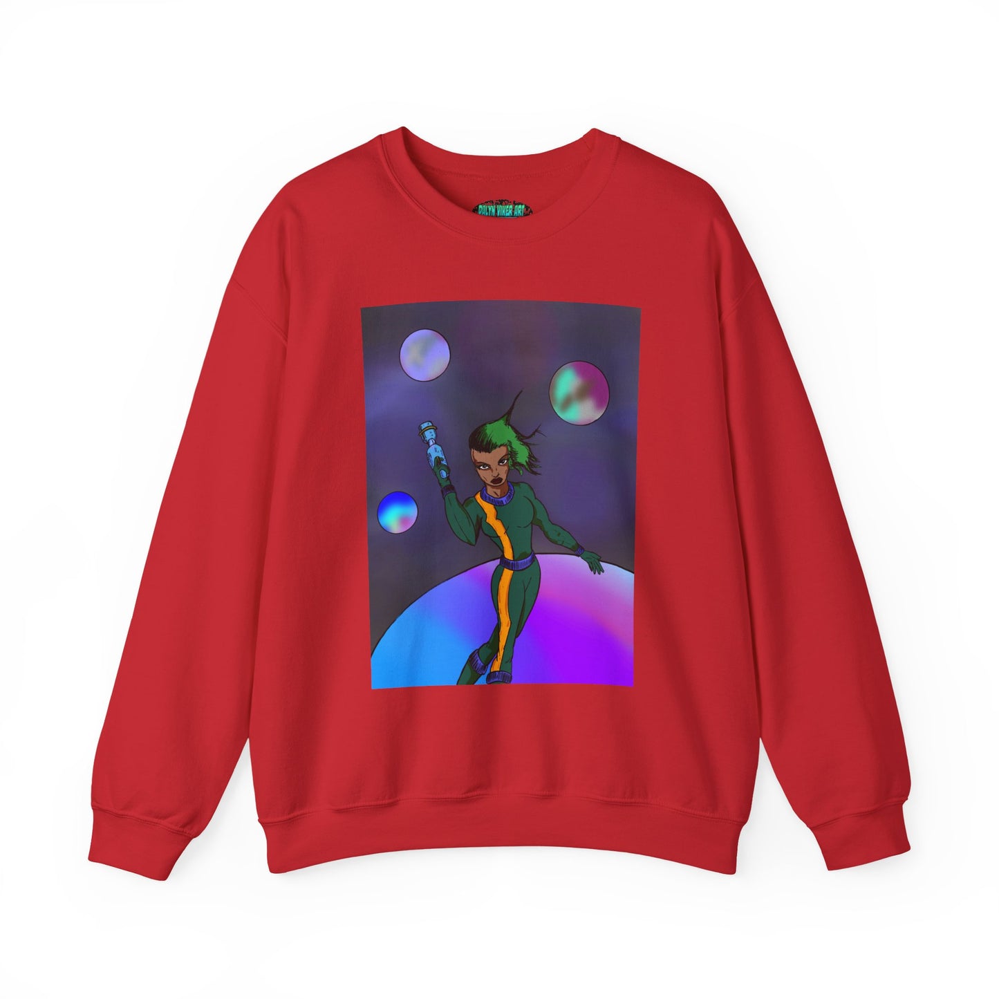 Cosmic Character Crewneck Sweatshirt – Fun, Unisex Design for Casual Style