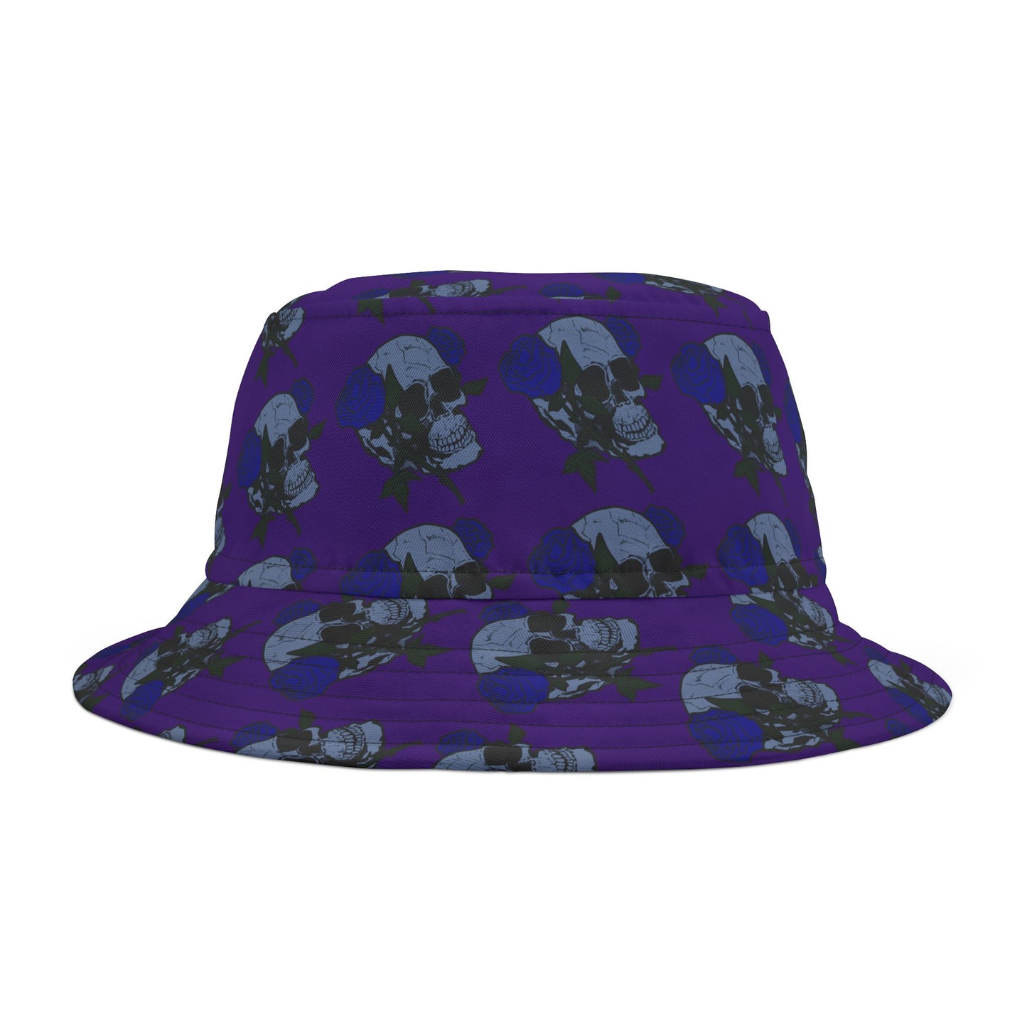 Unique Gothic Skull and Roses Print Bucket Hat, Trendy Summer Hat, Fashionable Beach Accessory, Unisex Sun Hat, Festival Headwear
