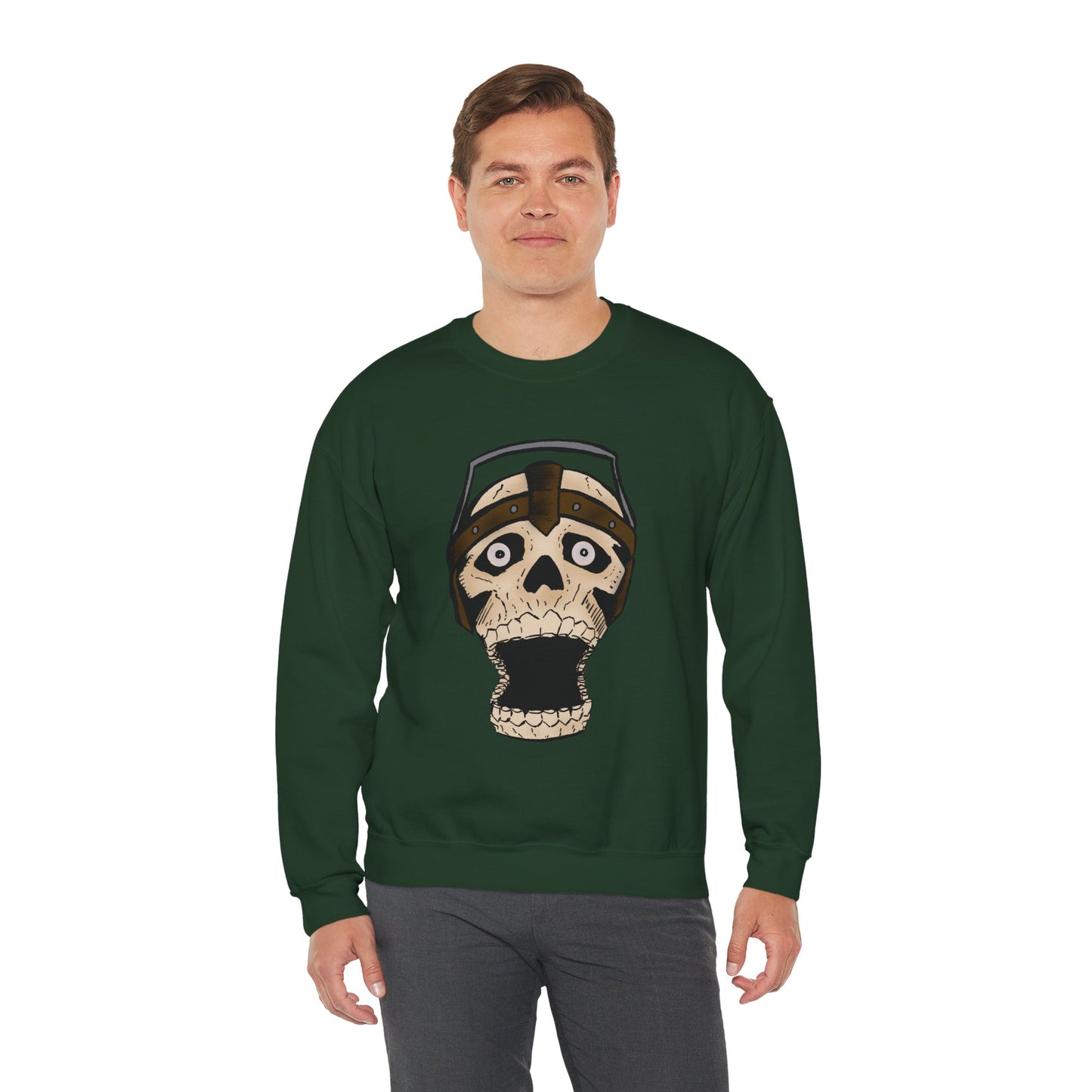Screaming Skull Graphic Crewneck Sweatshirt - Unisex Heavy Blend™