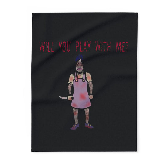 Will You Play With Me? Arctic Fleece Blanket