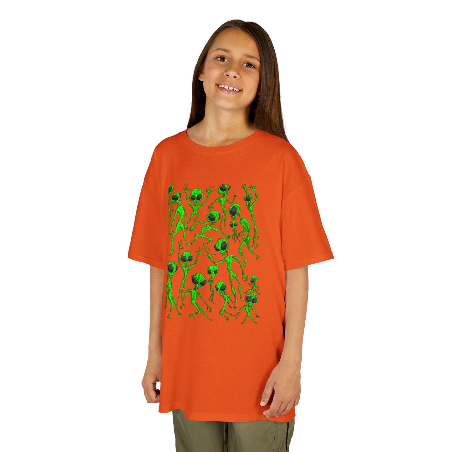 Kids Alien Dance Party T‑Shirt — Fun Green Alien Graphic Tee for Children