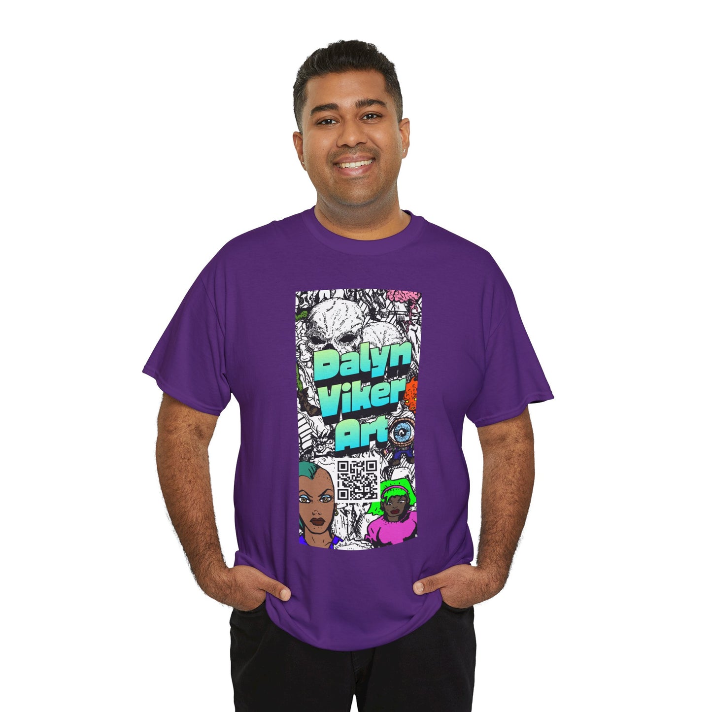 Graphic Art T-Shirt — "Dalyn Viker Art" Vertical Collage Tee