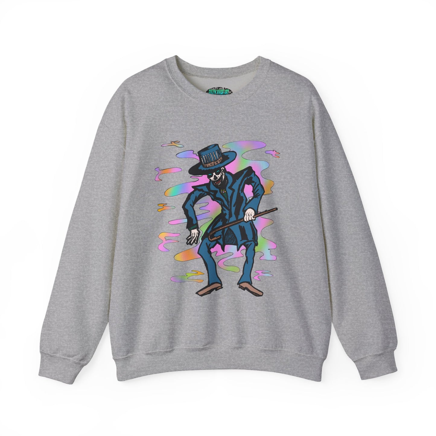 Vibrant Voodoo Graphic Crewneck Sweatshirt - Unisex Halloween Vibe