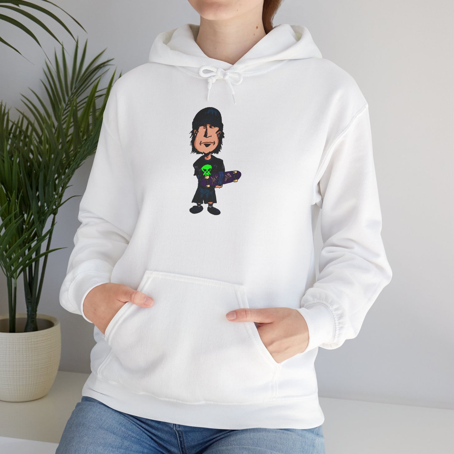 Rude Skater Dude Cartoon Hoodie – Skate Punk Sweatshirt