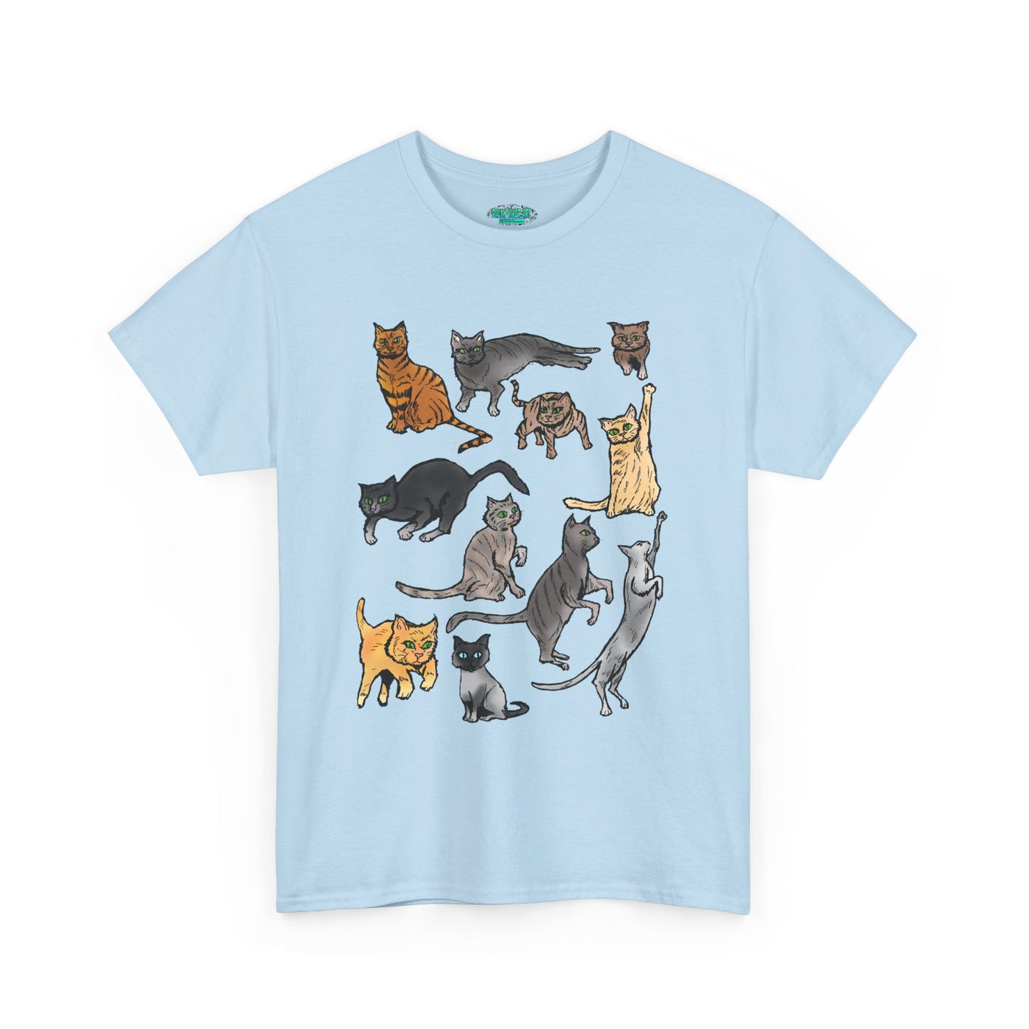 Cats Collage T-Shirt — Cute Cat Illustration Tee for Cat Lovers