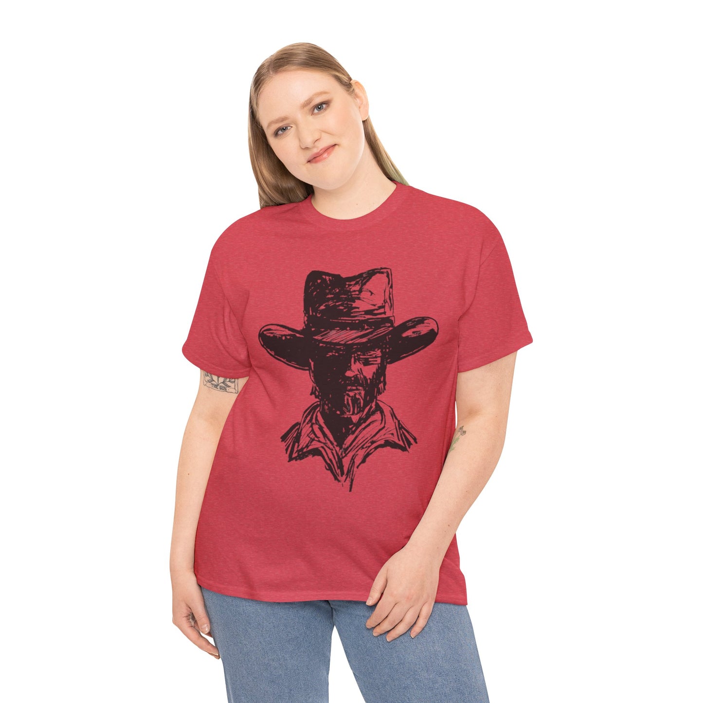Rustic Cowboy Graphic Unisex Heavy Cotton Tee