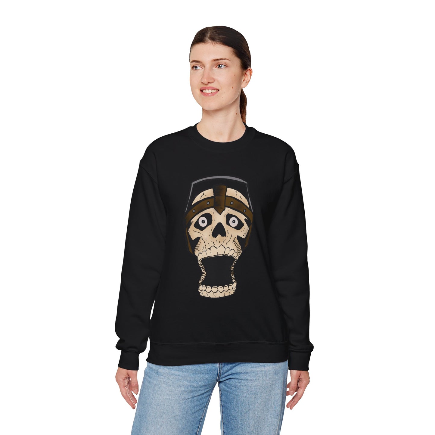Screaming Skull Graphic Crewneck Sweatshirt - Unisex Heavy Blend™