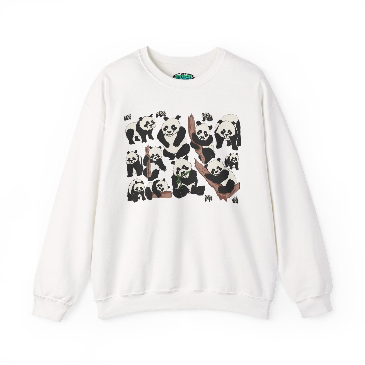 Cozy Panda Crewneck Sweatshirt - Soft Unisex Heavy Blend