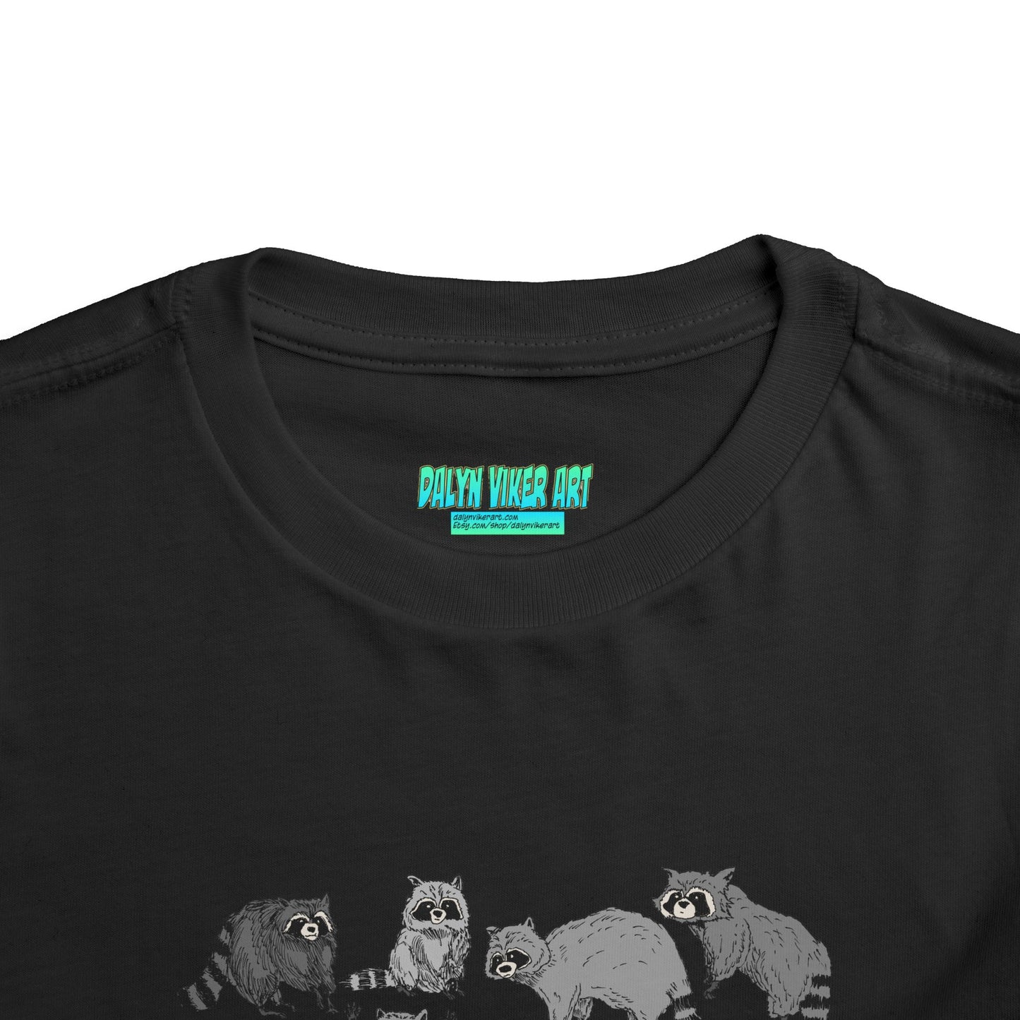 Toddler Tee — Playful Woodland Raccoon Crew Cute Kids Shirt