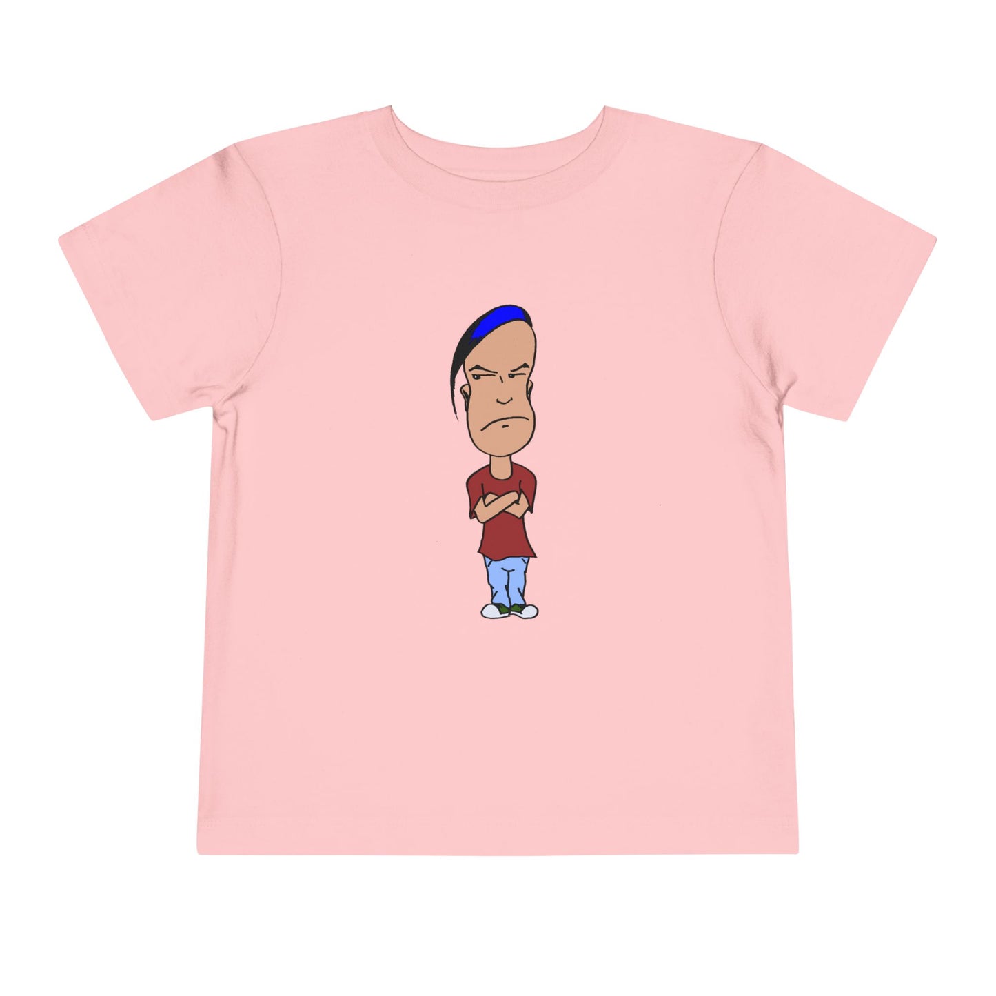 Smug Grumpy Kid Cartoon Toddler Tee