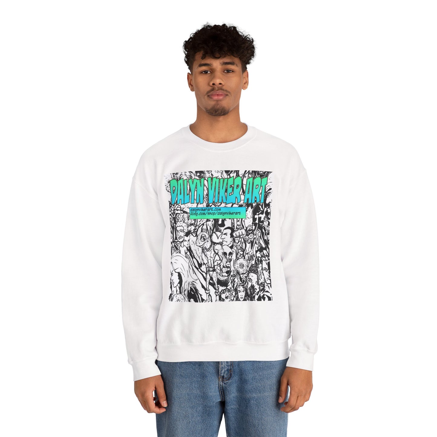 Graphic Art Crewneck Sweatshirt - Dalyan Viker Art Edition