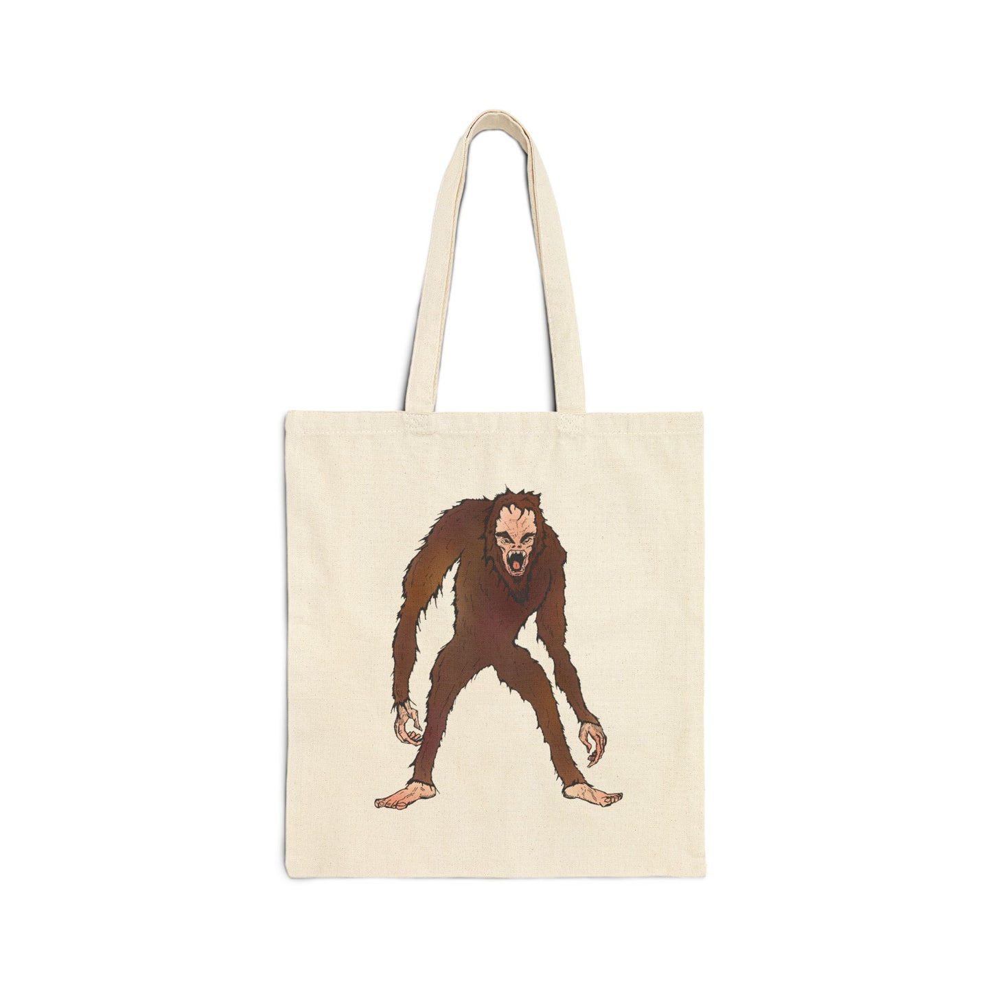 Bigfoot Encounter - Creature Illustration Cotton Tote Bag