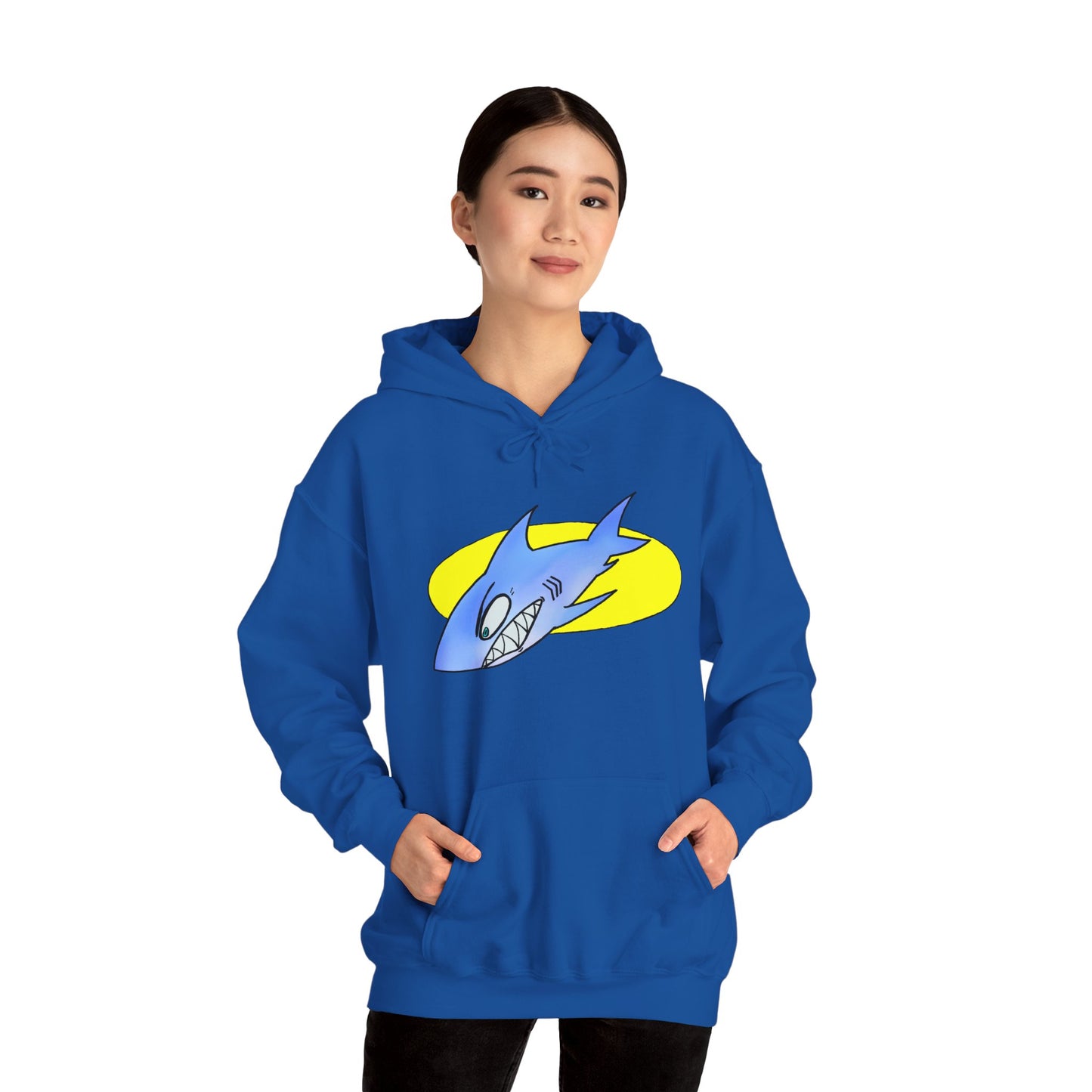 Cool Shark Graphic Hoodie - Unisex Heavy Blend Sweatshirt for Ocean Lovers, Gift for Men and Women, Beach Vibes, Casual Wear, Unique Design