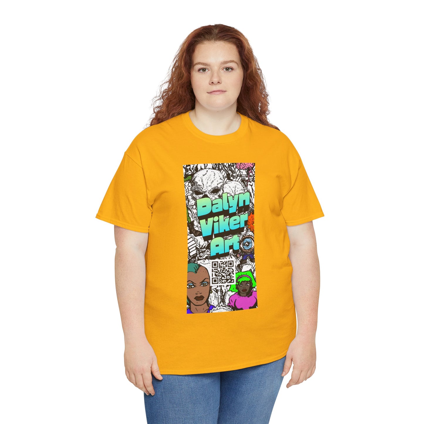 Graphic Art T-Shirt — "Dalyn Viker Art" Vertical Collage Tee