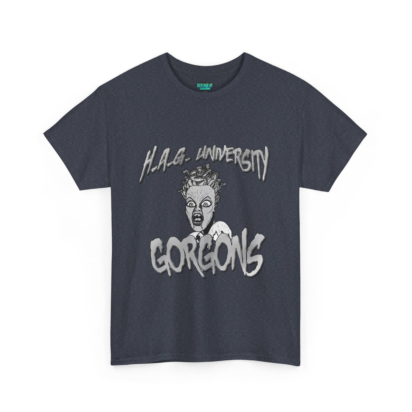 Graphic Tee with Gorgon Mascot - Greek Mythology University Unisex Shirt