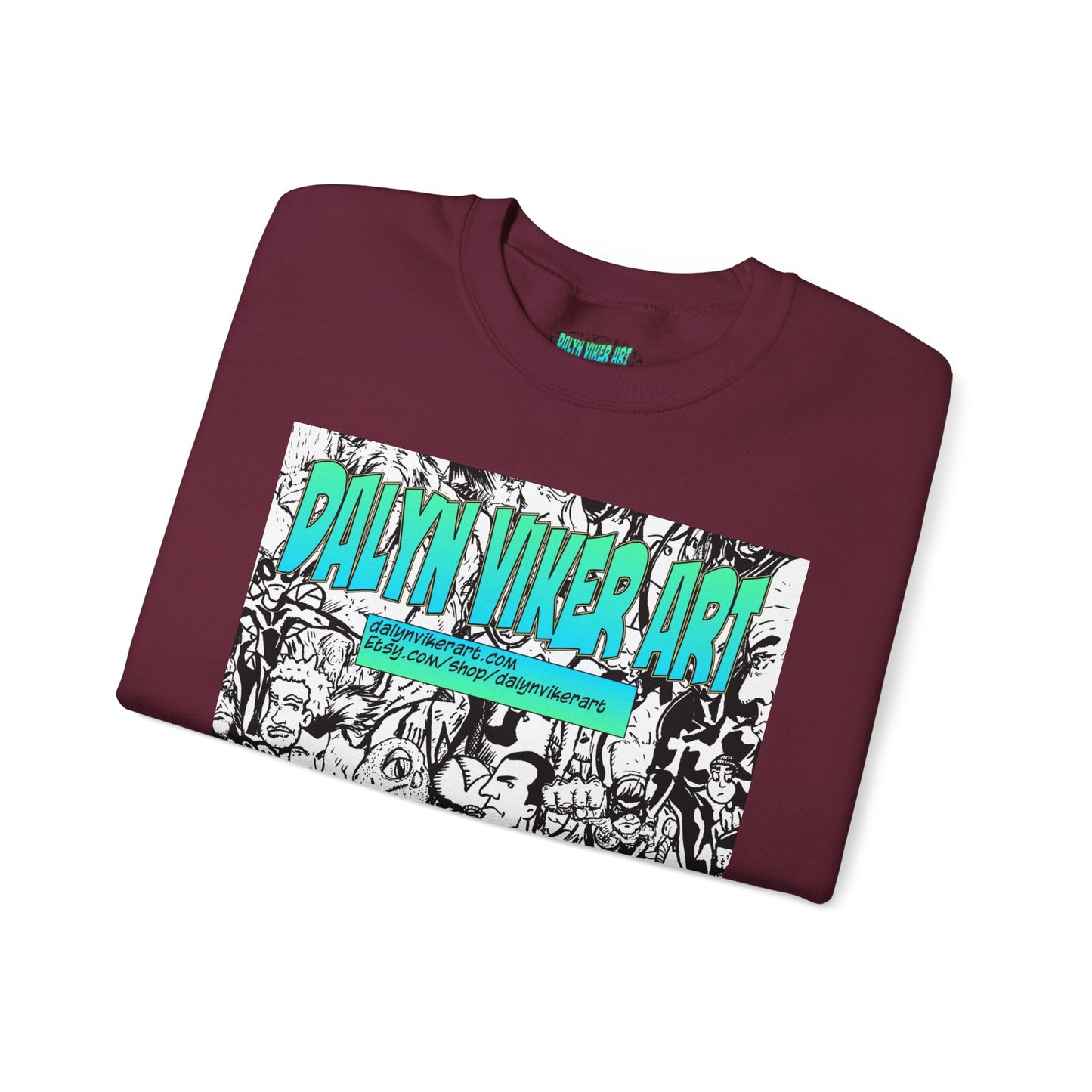 Graphic Art Crewneck Sweatshirt - Dalyan Viker Art Edition