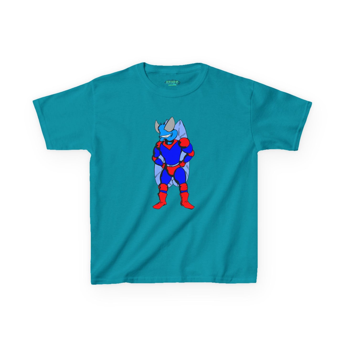 Astro-Fly Kids Superhero T-Shirt — Cute Red & Blue Winged Hero Tee for Boys & Girls