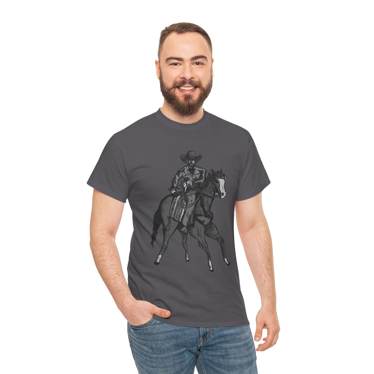 Cowboy on Horseback T‑Shirt — Vintage Western Rodeo Tee