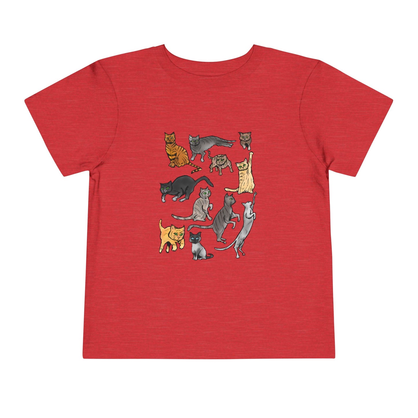 Toddler Tee — Playful Cat Pack Graphic Shirt for Kids