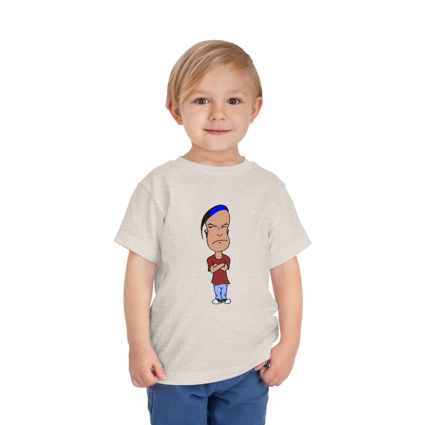 Smug Grumpy Kid Cartoon Toddler Tee