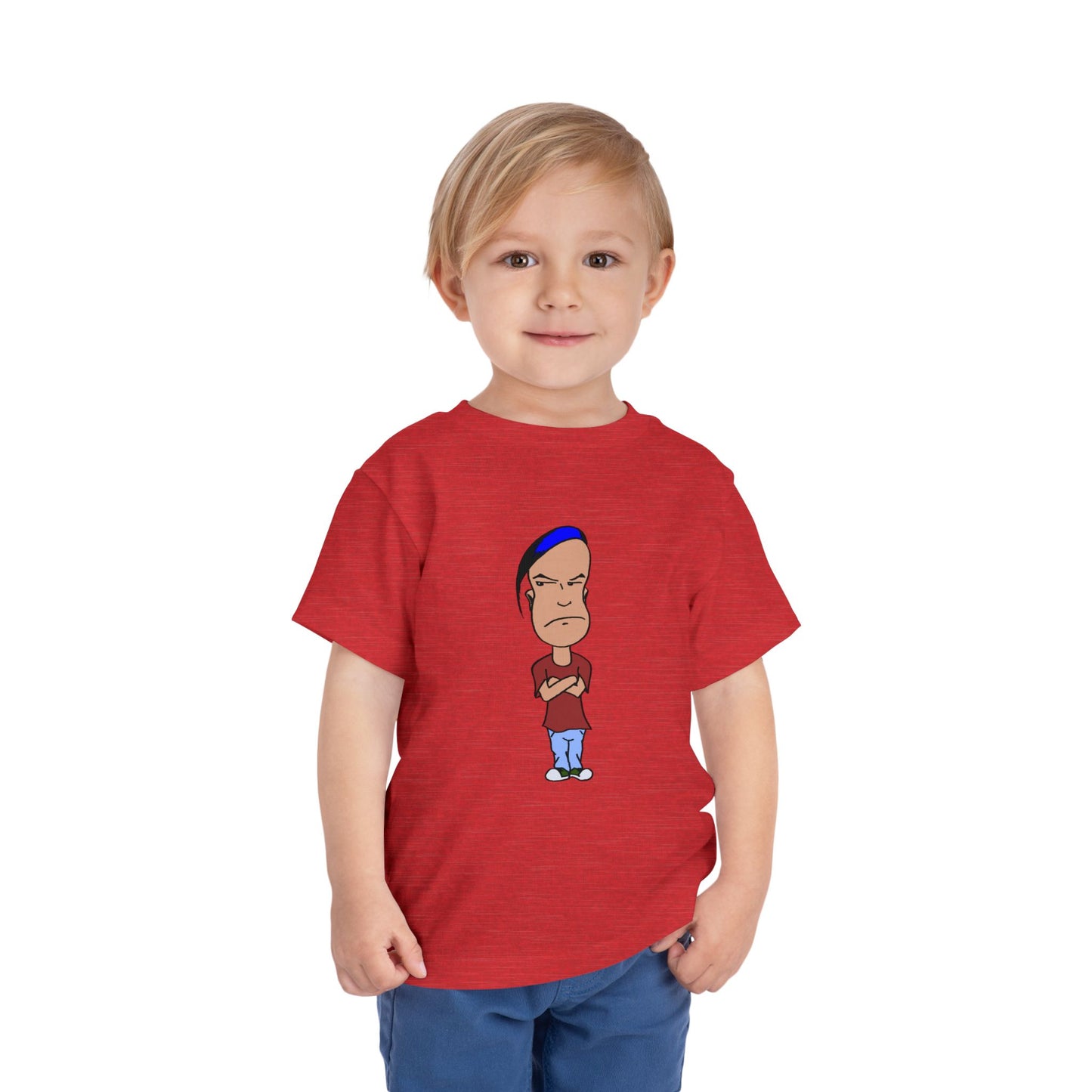 Smug Grumpy Kid Cartoon Toddler Tee