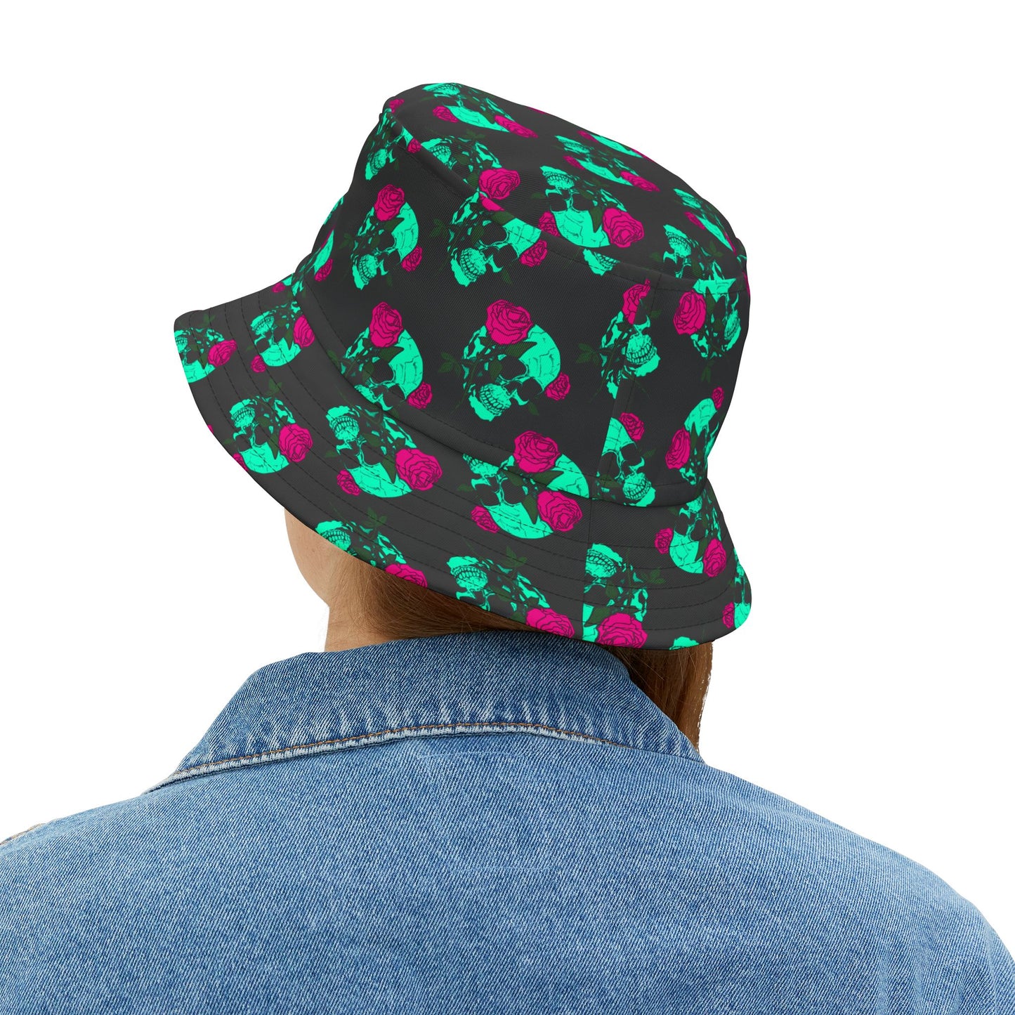 Gothic Skull Rose Bucket Hat - Trendy & Stylish Summer Accessory