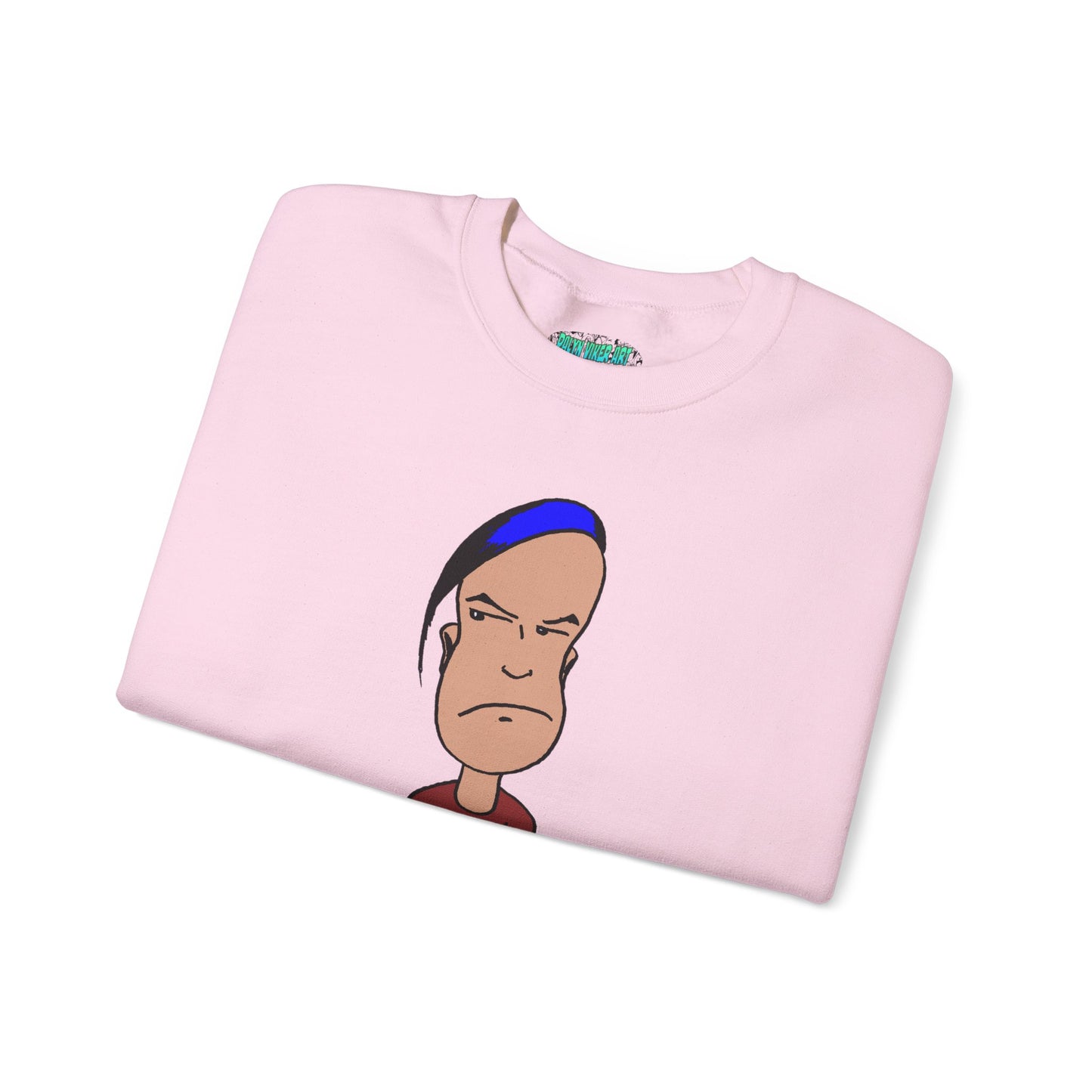 Smug Cartoon Graphic Crewneck Sweatshirt for Casual Style