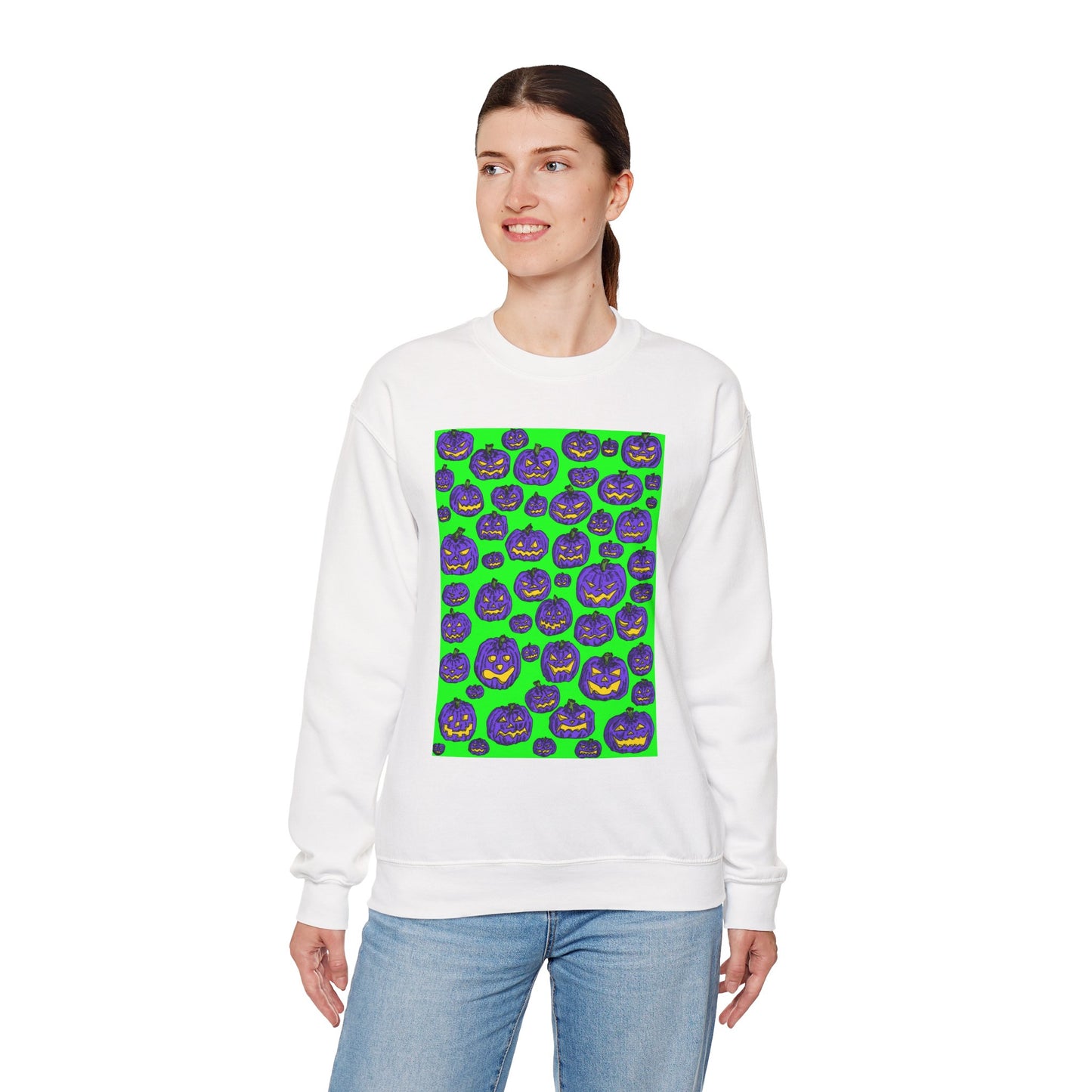 Halloween Pumpkin Crewneck Sweatshirt