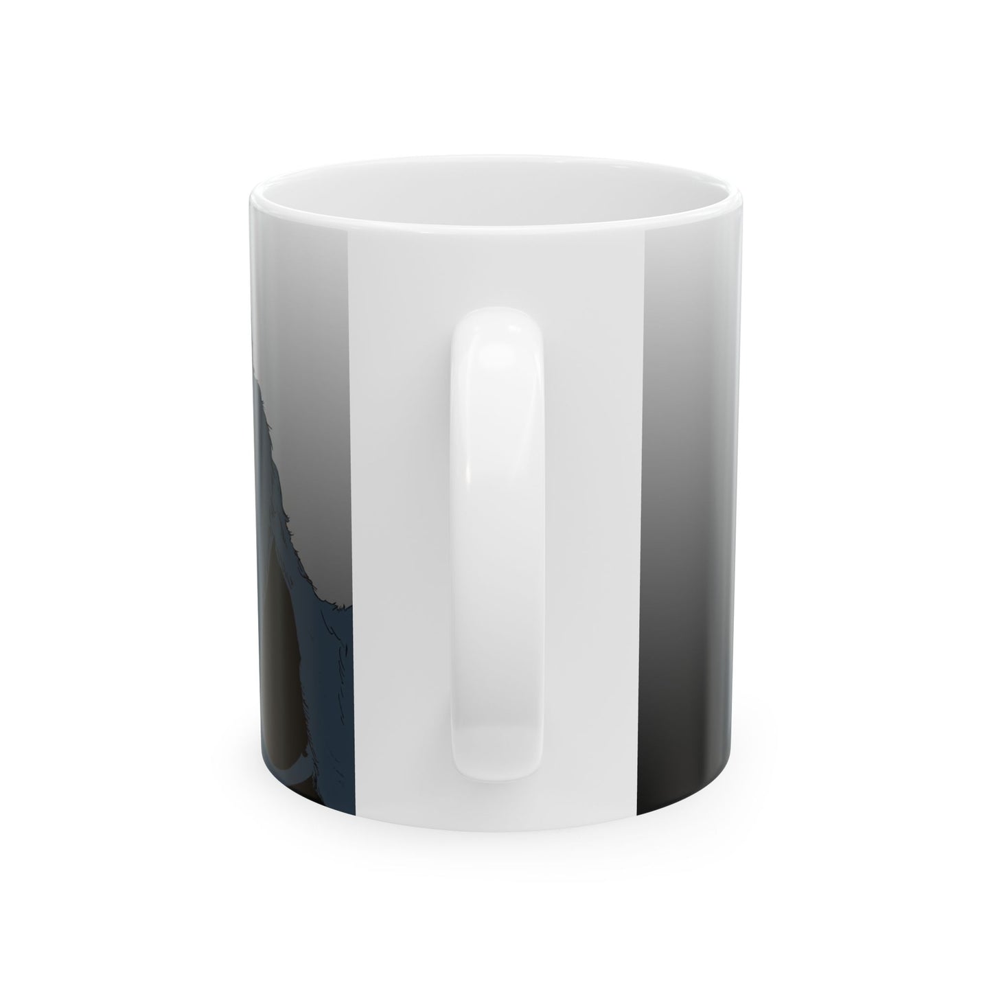 Gradient Ceramic Mug with Gorilla — Coffee Cup