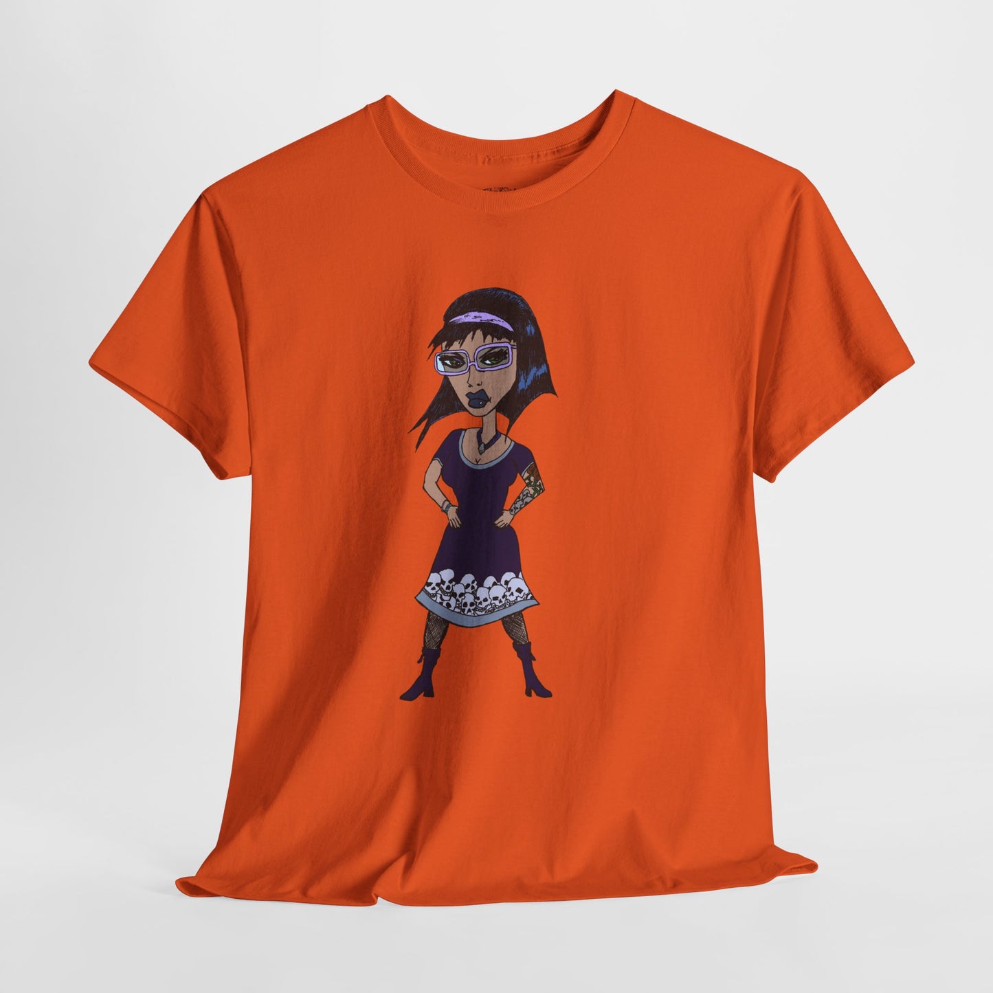 Gothic Doll T-Shirt — Retro Vampire Girl Graphic Tee