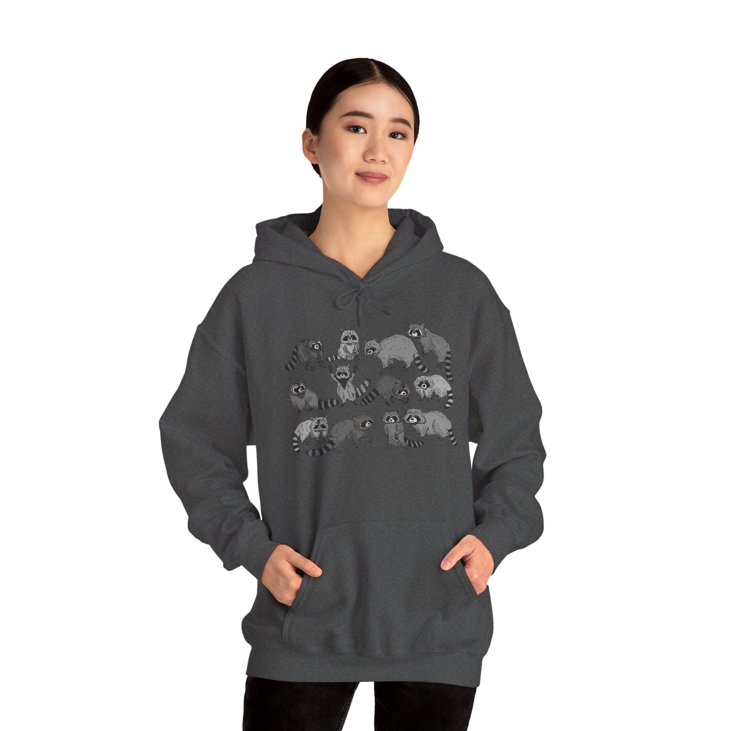 Cute Raccoons Hoodie, Cozy Unisex Sweatshirt, Perfect Gift for Pet Lovers, Casual Wear, Fun Fashion