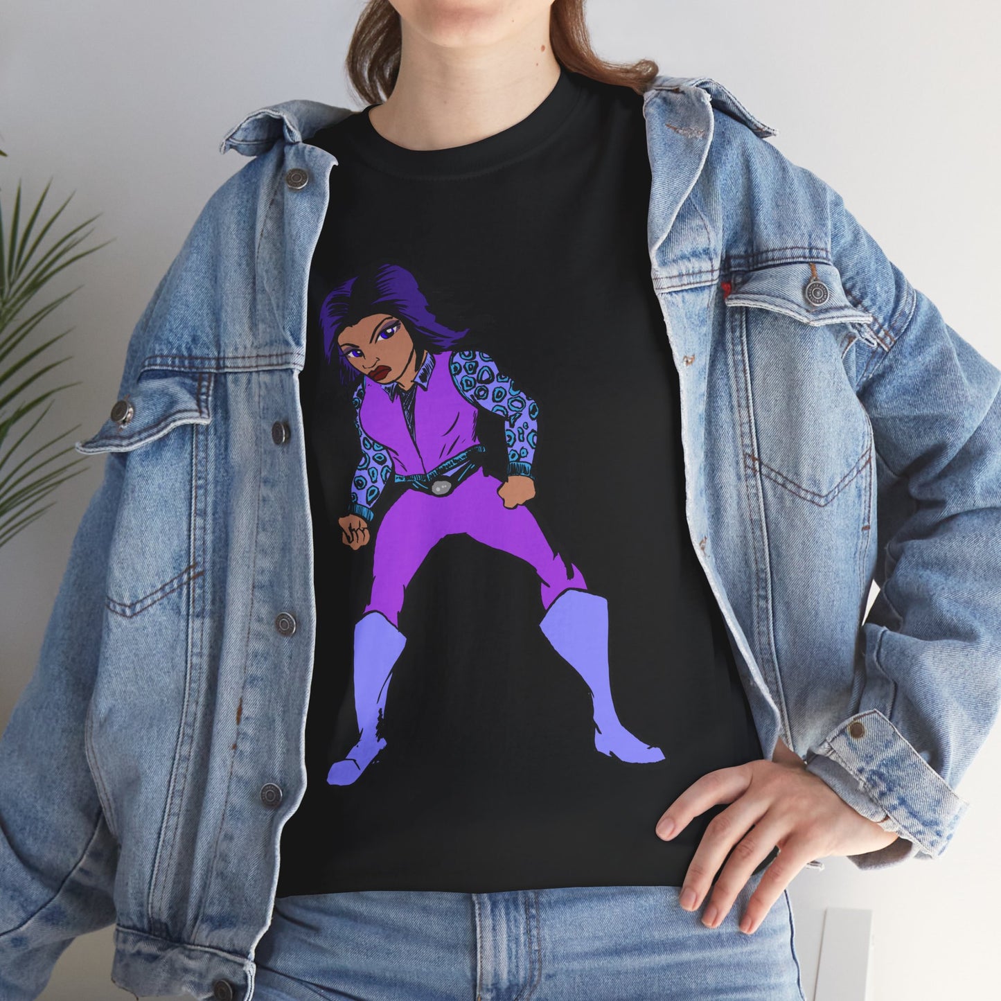 Retro Cartoon Hero Woman Character Unisex Heavy Cotton Tee, Vintage Graphic Tee, Fun T-Shirt, Gift for Fans, Casual Wear, Everyday Tee