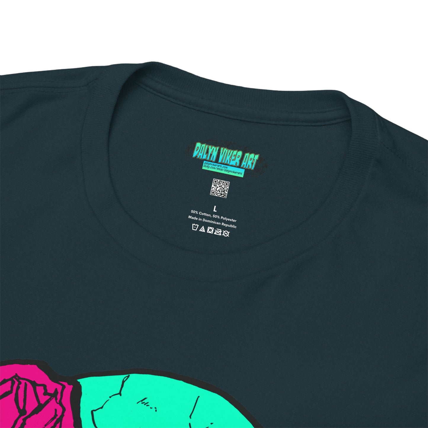 Edgy Skull & Roses Unisex Heavy Cotton Tee - Graphic T-Shirt for Alternative Fashion Lovers