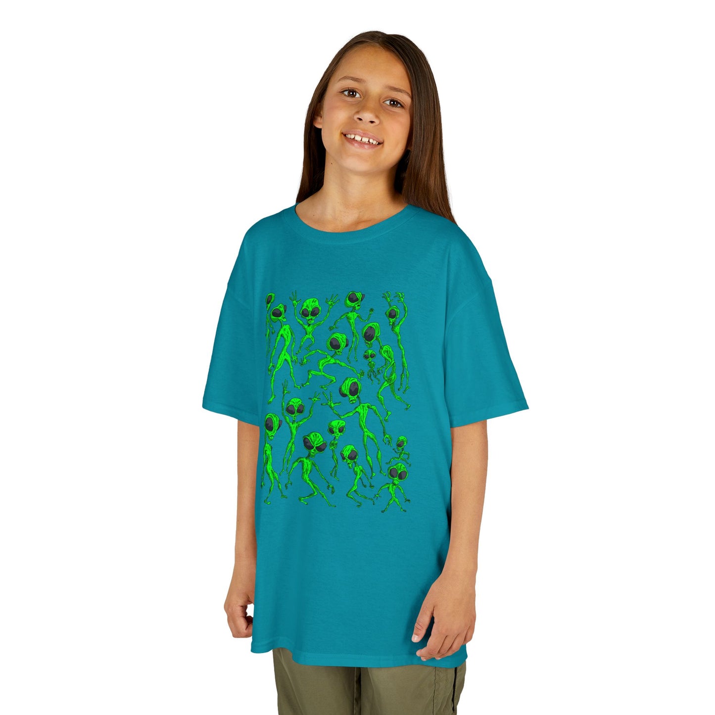 Kids Alien Dance Party T‑Shirt — Fun Green Alien Graphic Tee for Children