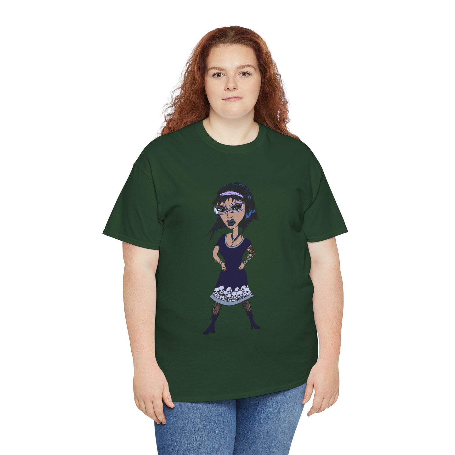 Gothic Doll T-Shirt — Retro Vampire Girl Graphic Tee
