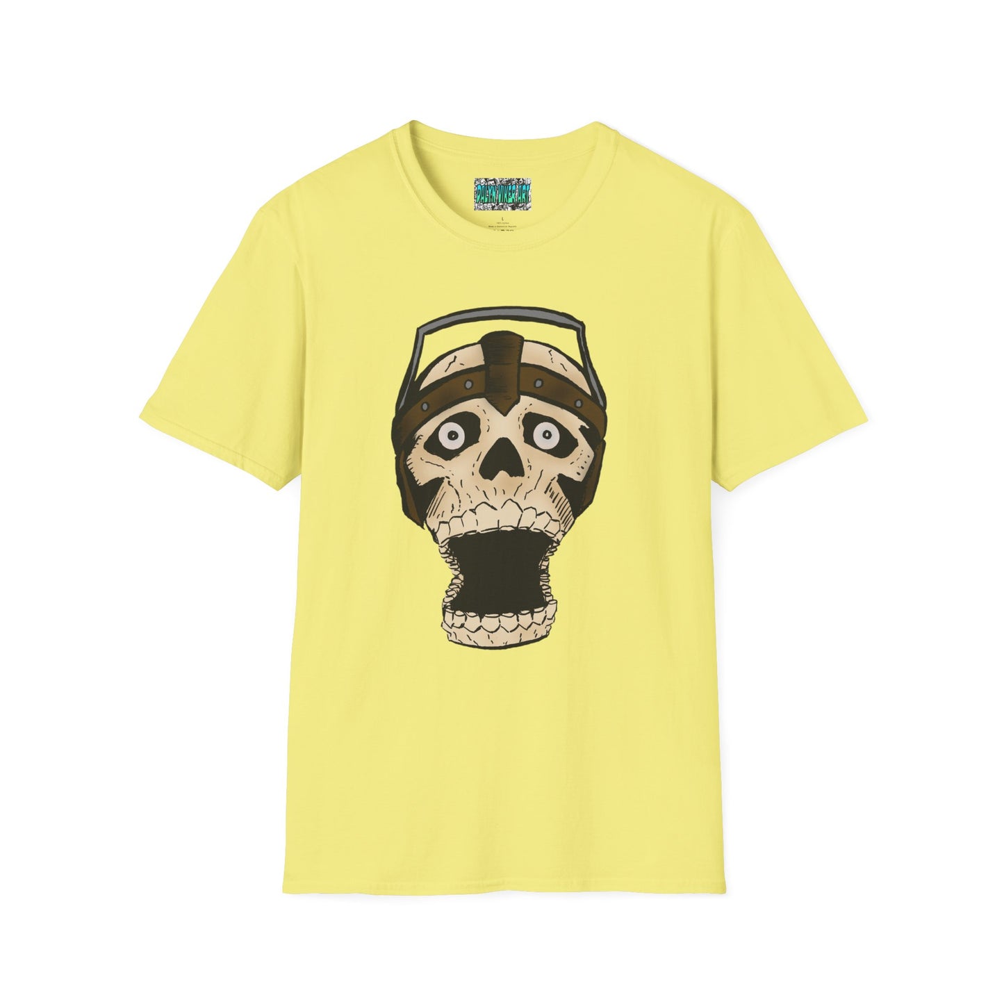 Electric Screaming Skull Unisex Softstyle T-Shirt