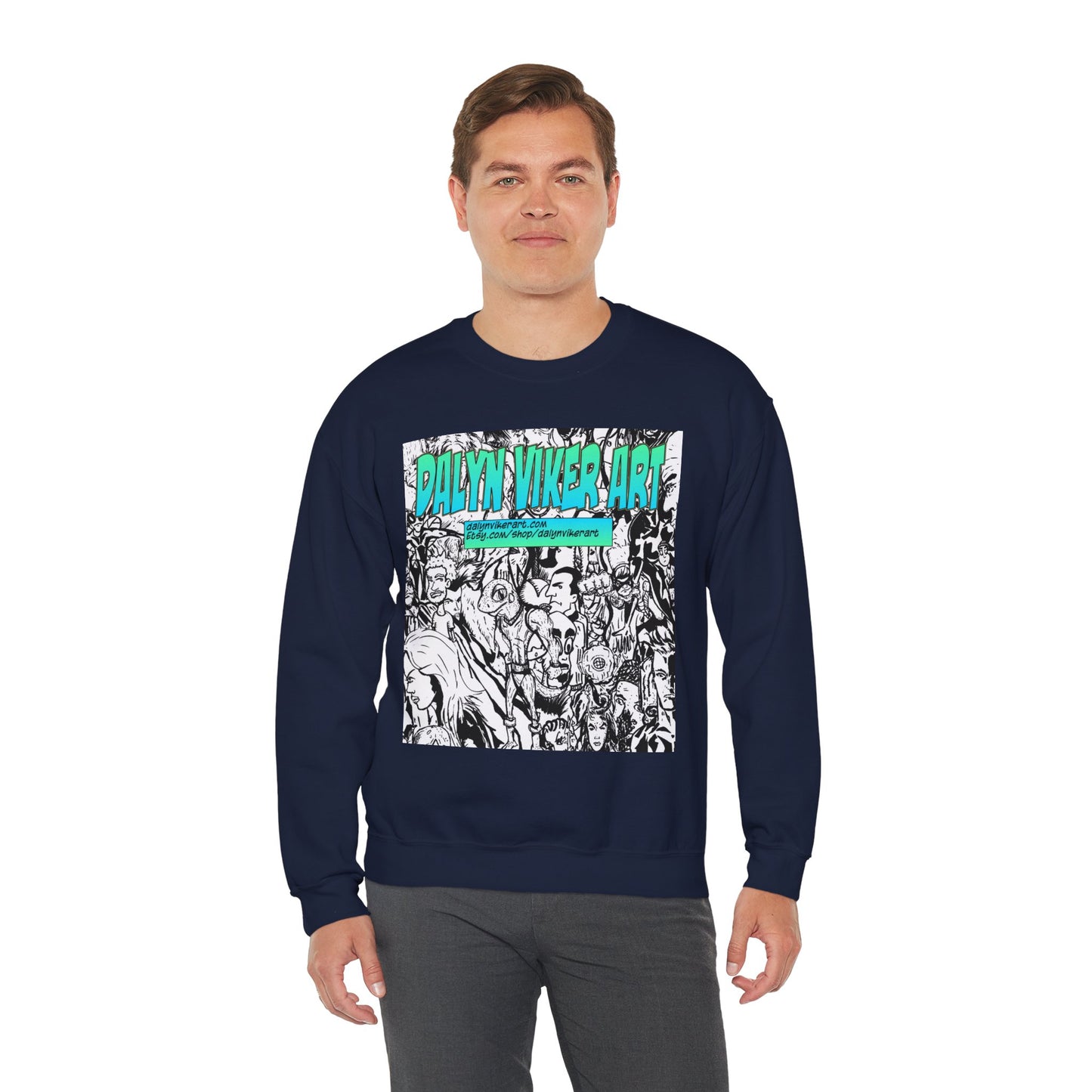 Graphic Art Crewneck Sweatshirt - Dalyan Viker Art Edition