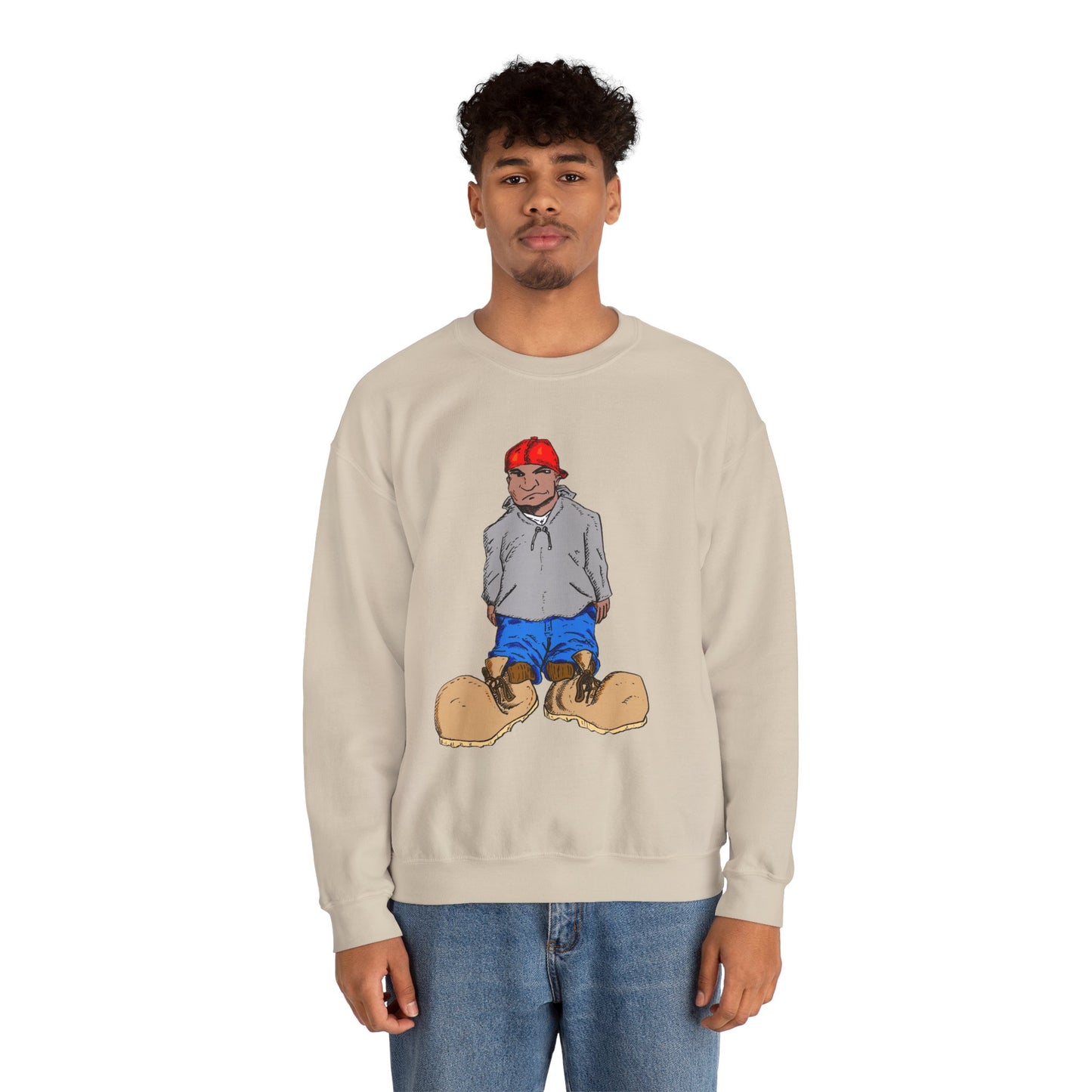 Urban Street Fun Character Boots Art Unisex Crewneck Sweatshirt