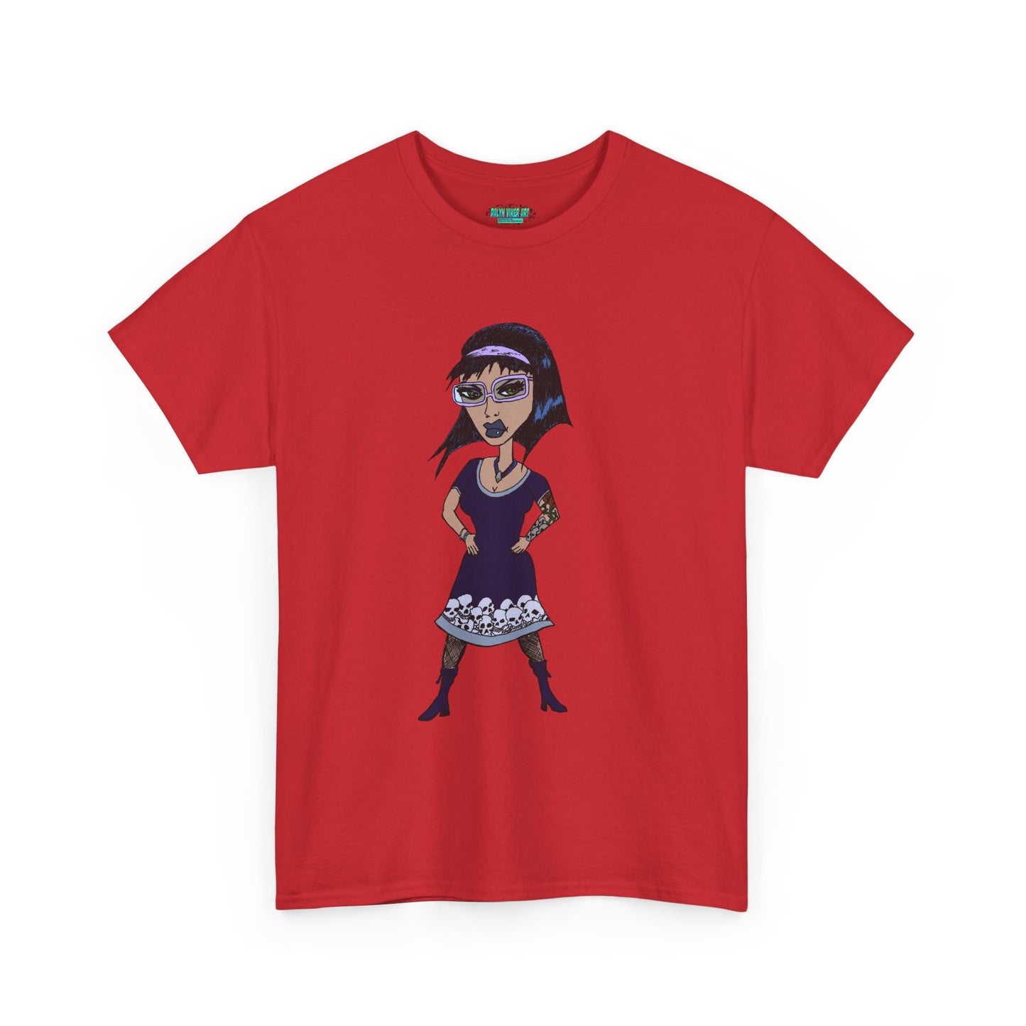 Gothic Doll T-Shirt — Retro Vampire Girl Graphic Tee