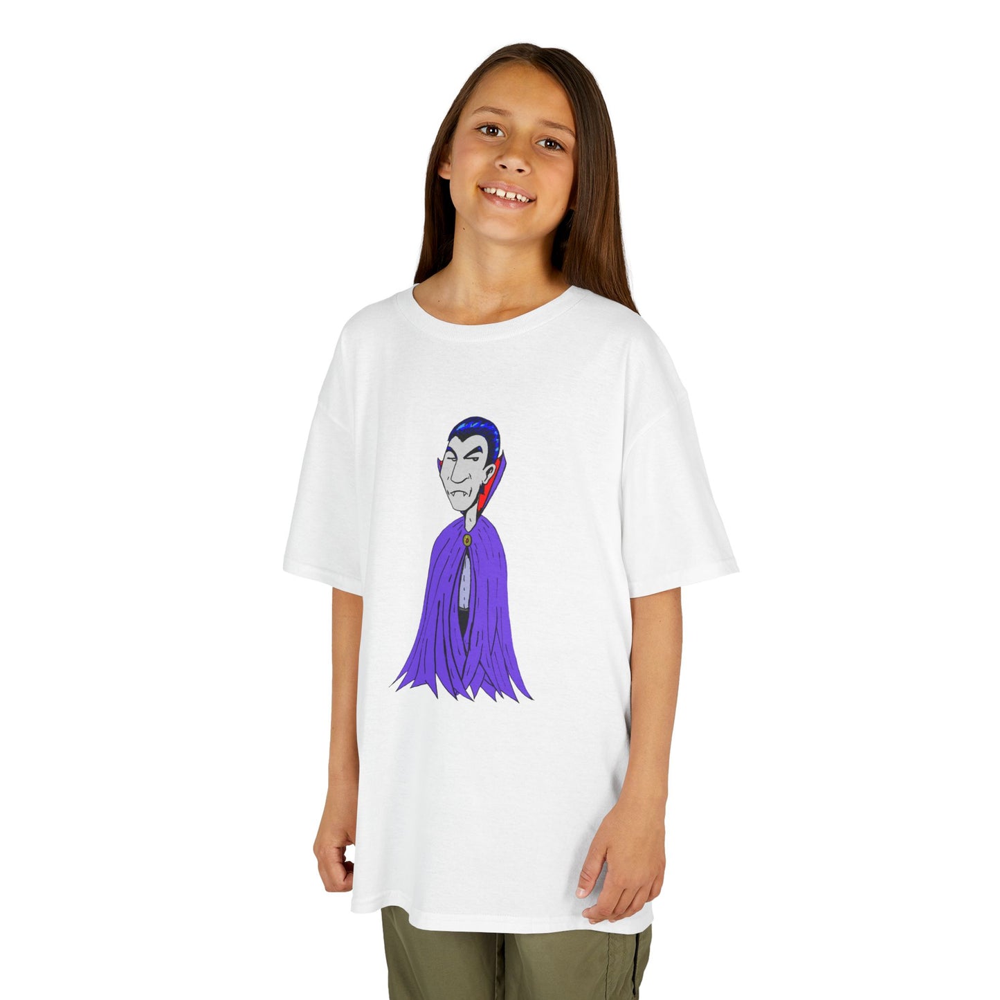 Kids Vampire T-Shirt — Cute Purple Dracula Tee for Halloween